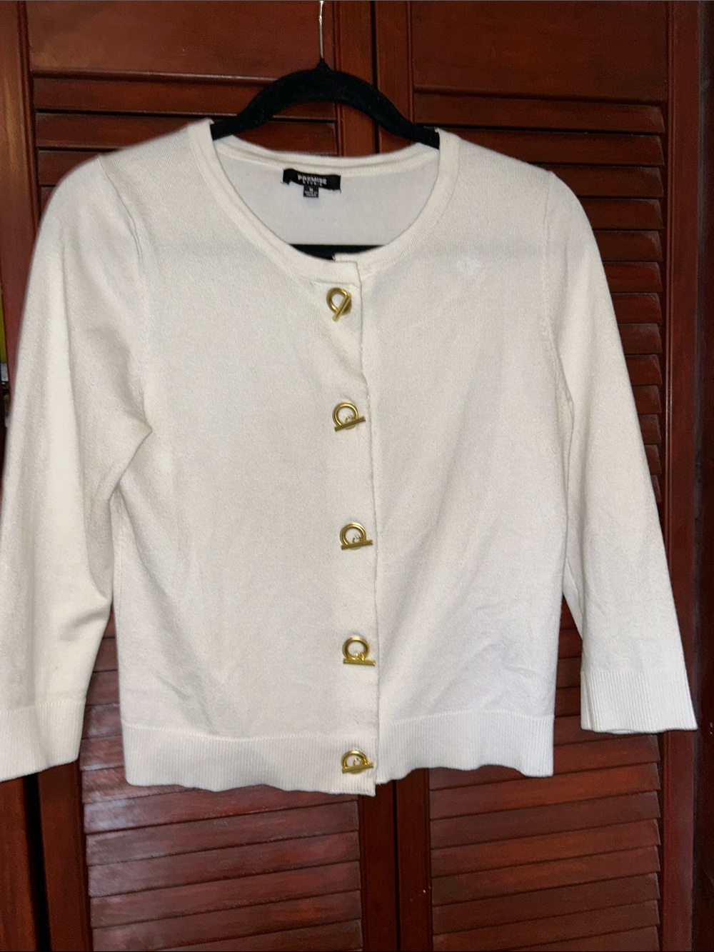 Premise Cardigan with Gold Loop Accent Buttons